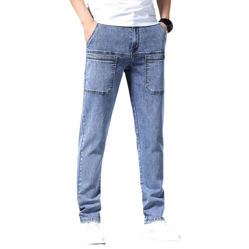 Men's Jeans Multi-pocket Casual Trousers