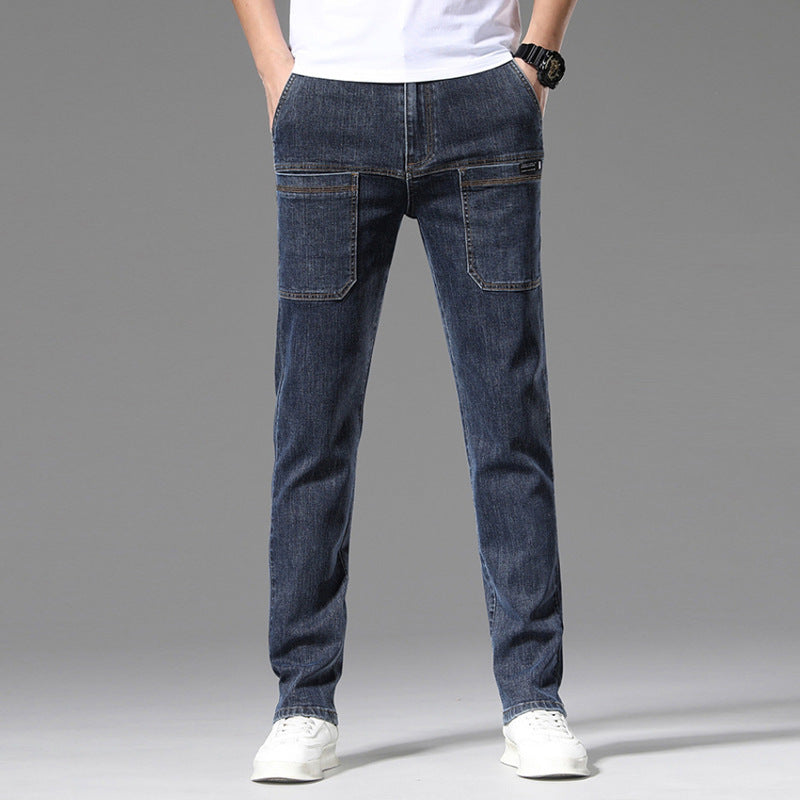 Men's Jeans Multi-pocket Casual Trousers