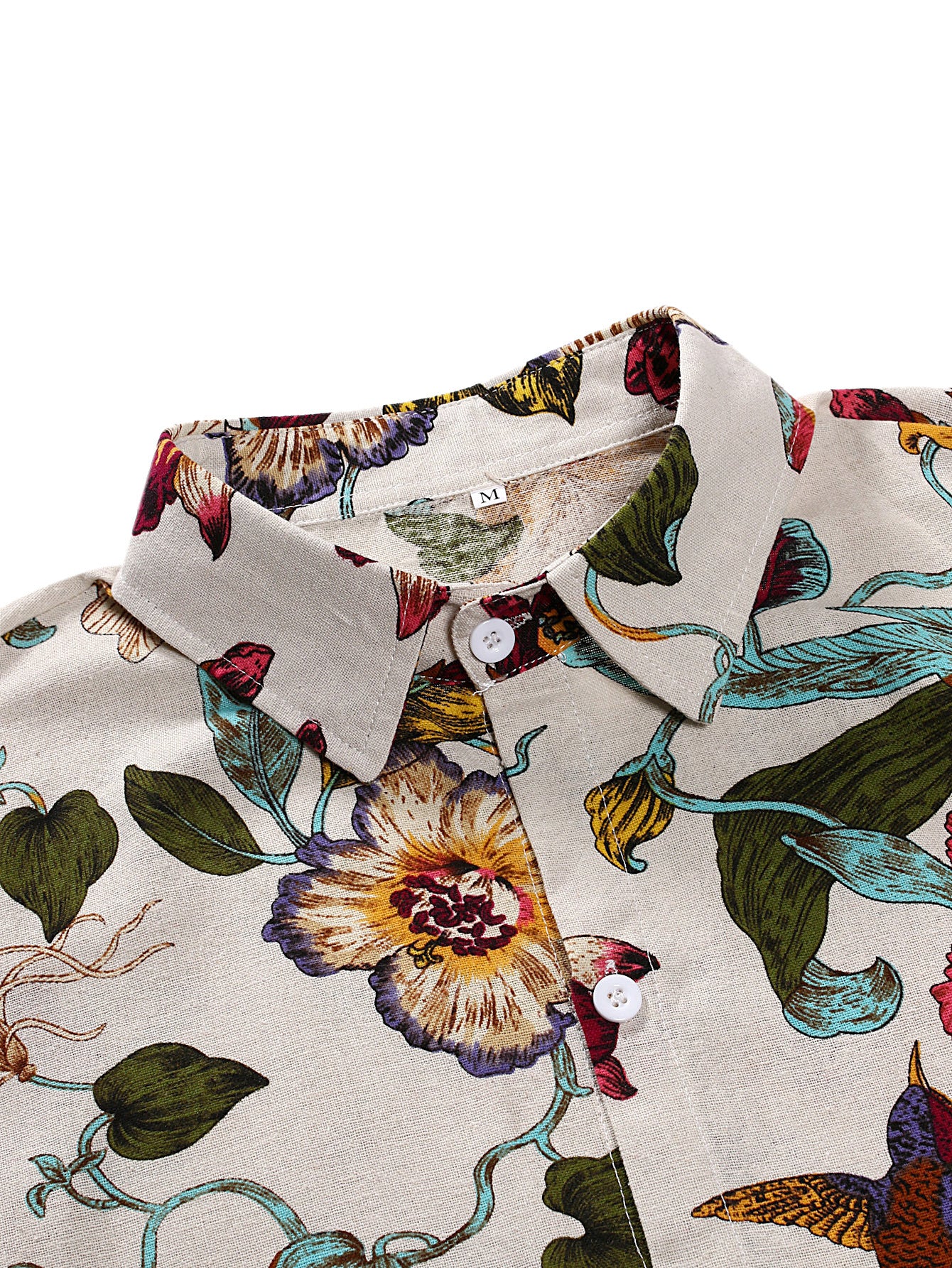 Men's Short Sleeve Floral Shirt Beach Shirt